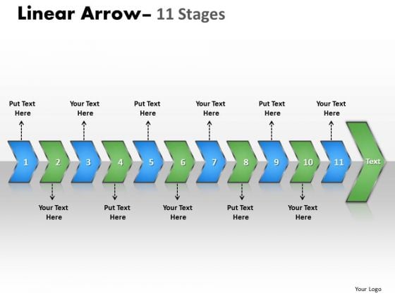 Business Diagram Linear Arrow 11 Stages Sales Diagram Business Diagram Linear Arrow 11 Stages Sales Diagram