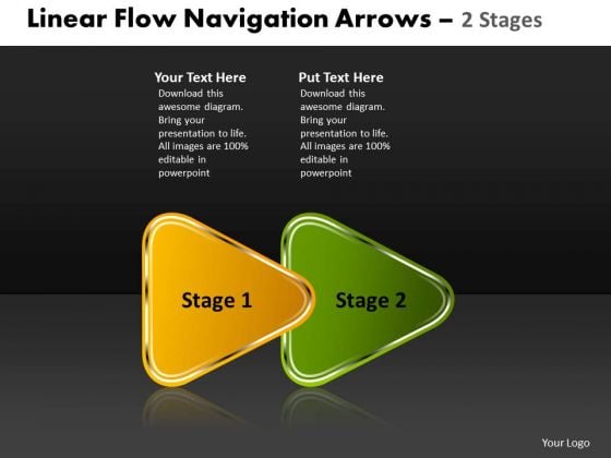 Business Diagram Linear Flow Navigation Arrow 2 Stages Business Diagram Linear Flow Navigation Arrow 2 Stages