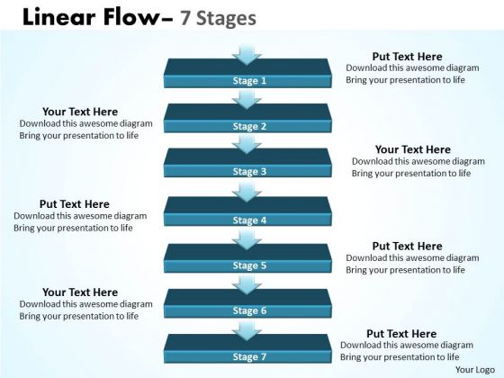 Business Diagram Linear Flow With 7 Stages Strategy Diagram Business Diagram Linear Flow With 7 Stages Strategy Diagram