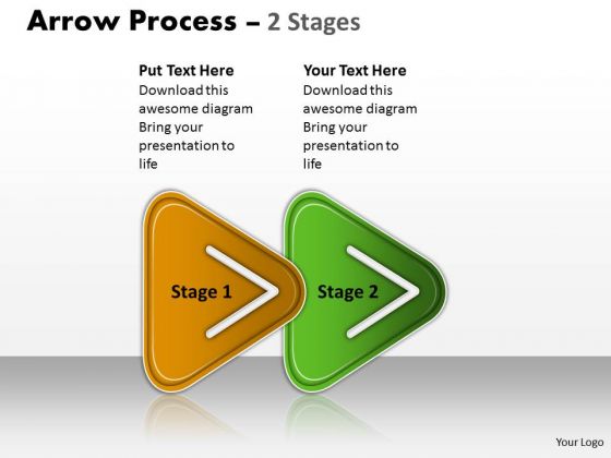 Business Diagram Linear Process 2 Stages