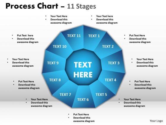 Business Diagram Process Chart 11 Stages Marketing Diagram