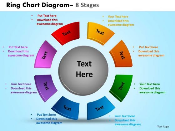 Business Diagram Ring Chart Diagram 8 Stages Sales Diagram