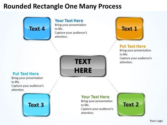 Business Diagram Rounded Rectangle One Many Process Business Framework Model Business Diagram Rounded Rectangle One Many Process Business Framework Model