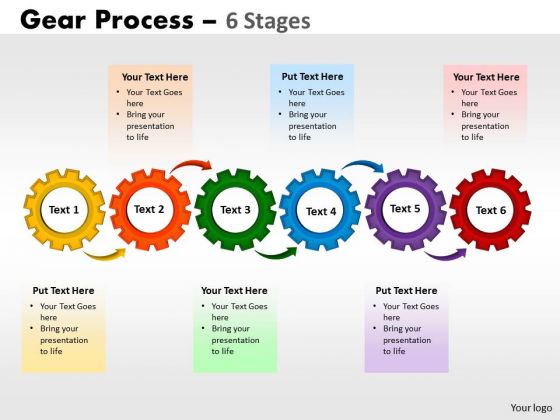 Business Diagram Stages Gears Process Business Framework Model