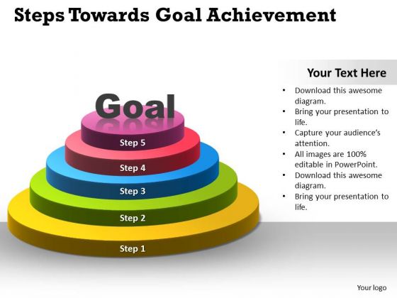 Business Diagram Steps Towards Goal Achievement Consulting Diagram