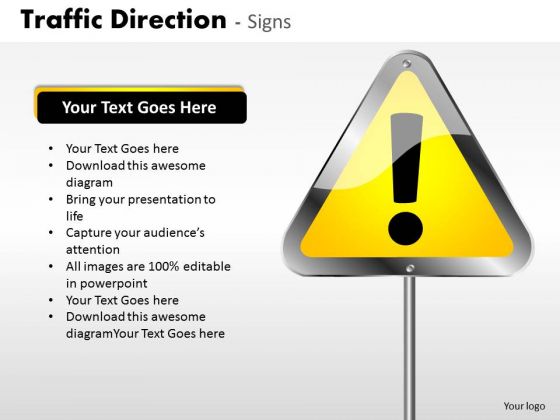 Business Diagram Traffic Direction Signs Mba Models And Frameworks
