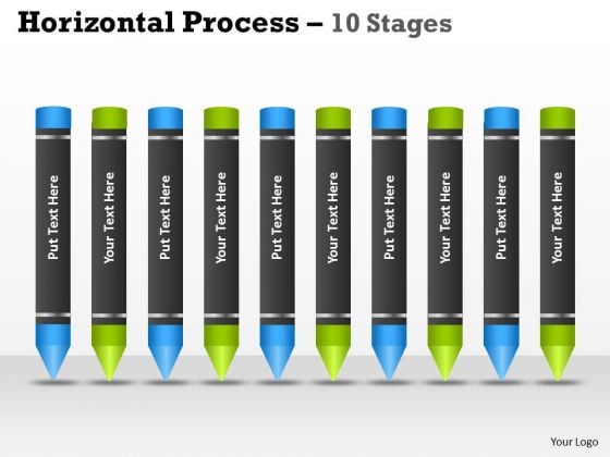 Business Finance Strategy Development Horizontal Process 10 Stages Marketing Diagram