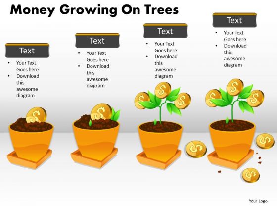 Business Finance Strategy Development Money Growing On Trees Consulting Diagram
