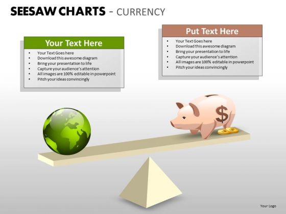 Business Finance Strategy Development Seesaw Charts Currency Marketing Diagram