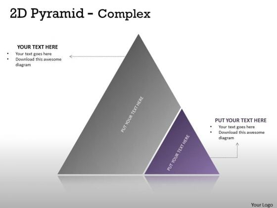 Business Framework Model 2d Pyramid With Two Stages Strategy Diagram