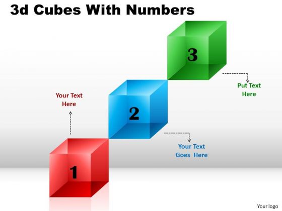 Business Framework Model 3d Cubes For Linear Process Business Diagram