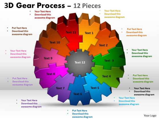 Business Framework Model 3d Gear Process 12 Pieces Marketing Diagram Business Framework Model 3d Gear Process 12 Pieces Marketing Diagram