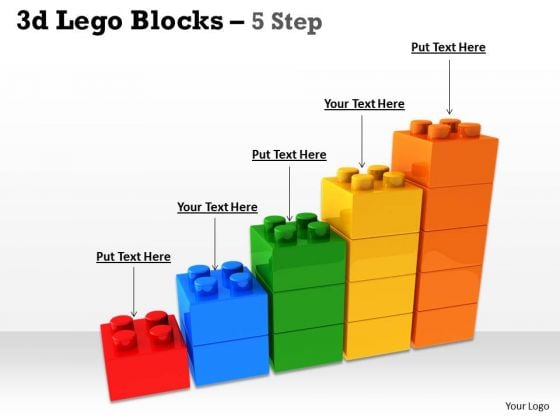 Business Framework Model 3d Lego Blocks 5 Step Business Finance Strategy Development