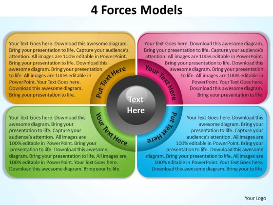 Business Framework Model 4 Forces Model Diagram For Business Marketing Diagram