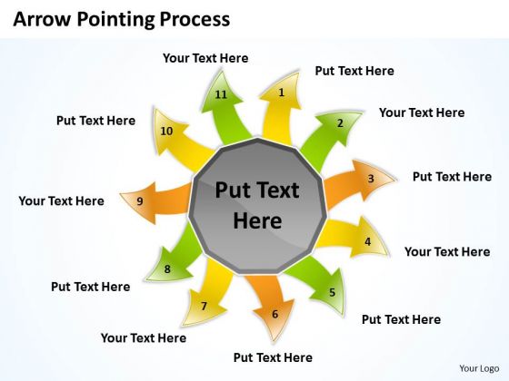 Business Framework Model Arrow Pointing Process Strategy Diagram