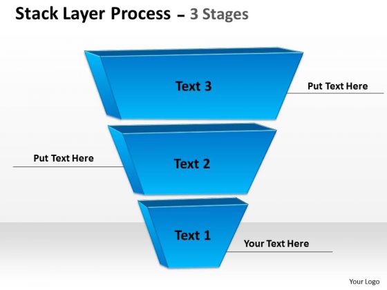 Business Framework Model Blue Stack Layer Sales Diagram