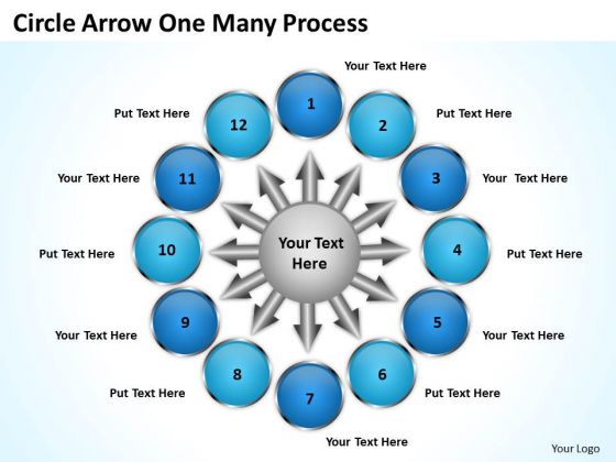 Business Framework Model Circle Arrow One Many Process Consulting Diagram Business Framework Model Circle Arrow One Many Process Consulting Diagram