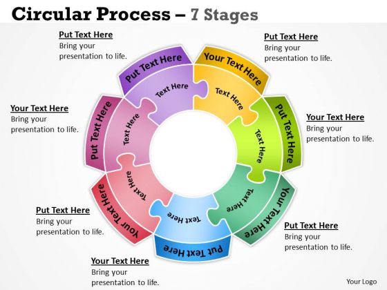 Business Framework Model Circular 7 Stages Sales Diagram