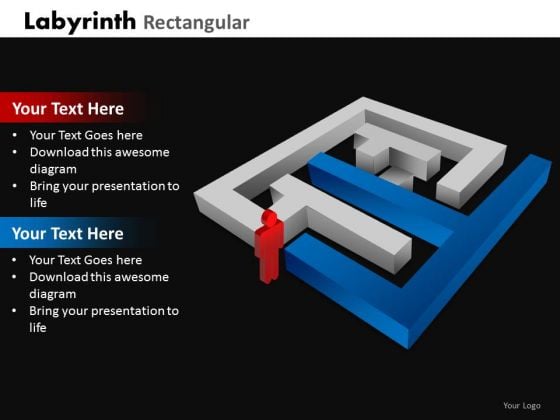 Business Framework Model Labyrinth Rectangular Marketing Diagram Business Framework Model Labyrinth Rectangular Marketing Diagram