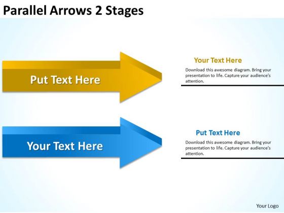 Business Framework Model Parallel Arrows 2 Stages Sales Diagram Business Framework Model Parallel Arrows 2 Stages Sales Diagram