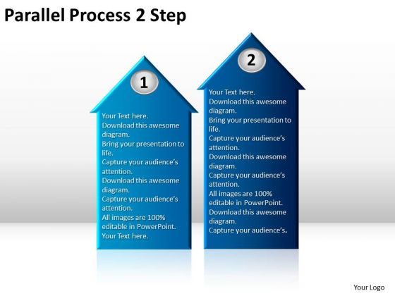 Business Framework Model Parallel Process 2 Step Business Diagram