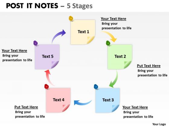 Business Framework Model Post It Notes 5 Sales Diagram Business Framework Model Post It Notes 5 Sales Diagram