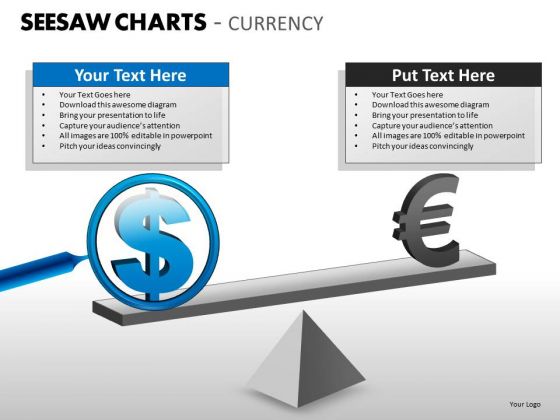 Business Framework Model Seesaw Charts Currency Business Diagram