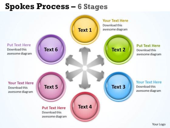 Business Framework Model Spokes Process 6 Stages Consulting Diagram