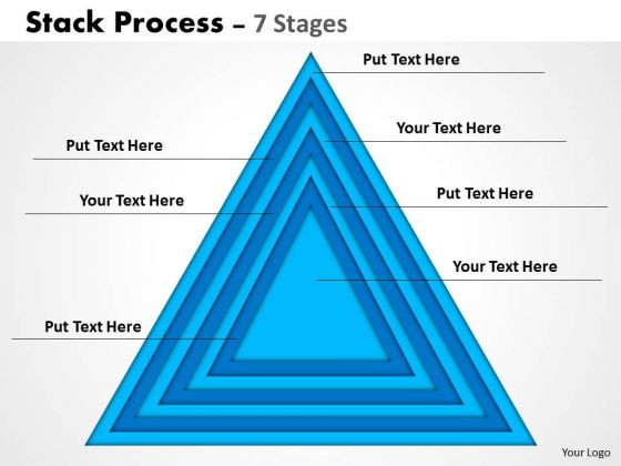 Business Framework Model Stack Process Blue Color Marketing Diagram