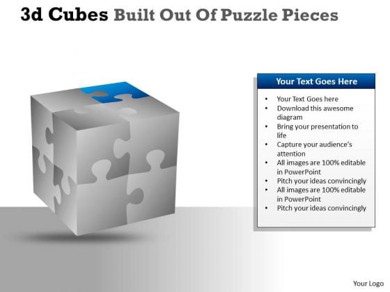 Consulting Diagram 3d Cubes Built Out Of Puzzle Pieces Strategy Diagram Consulting Diagram 3d Cubes Built Out Of Puzzle Pieces Strategy Diagram