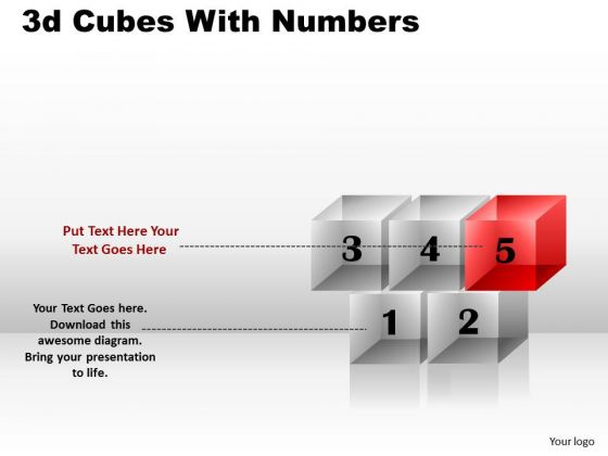 Consulting Diagram 3d Cubes With Numbers Strategy Diagram