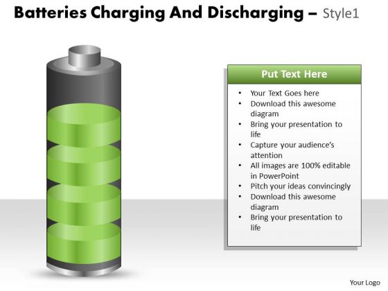 Consulting Diagram Batteries Charging And Discharging Style Sales Diagram