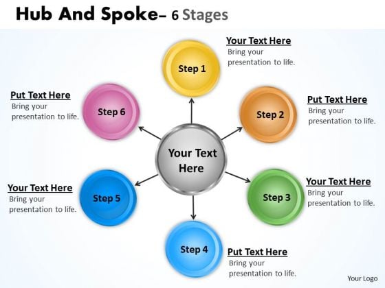 Consulting Diagram Hub And Spoke 6 Stages Business Framework Model Consulting Diagram Hub And Spoke 6 Stages Business Framework Model