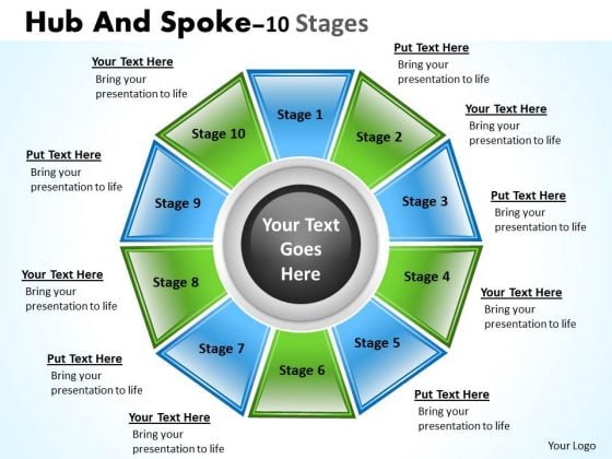 Consulting Diagram Hub And Spoke Stages 10 Sales Diagram