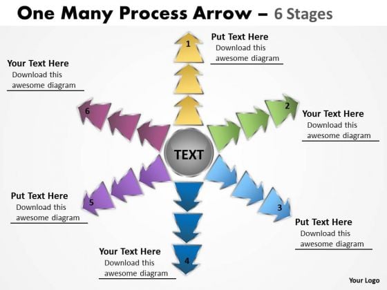 Consulting Diagram One Many Process Arrow 6 Stages Sales Diagram Consulting Diagram One Many Process Arrow 6 Stages Sales Diagram