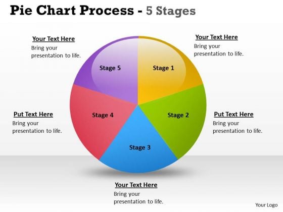 Consulting Diagram Pie Chart Process 5 Stages Business Diagram
