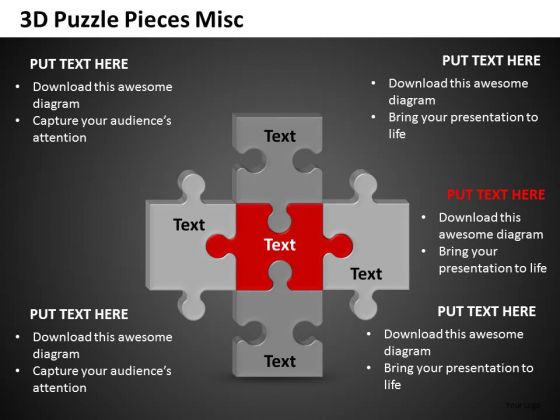Marketing Diagram 3d Puzzle Pieces Misc Business Cycle Diagram