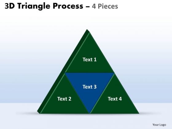 Marketing Diagram 3d Triangle Process 4 Pieces Consulting Diagram