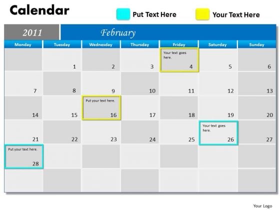 Marketing Diagram Blue Calendar 2011 Consulting Diagram
