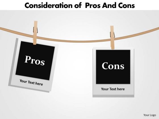 Marketing Diagram Consideration Of Pros And Cons Sales Diagram