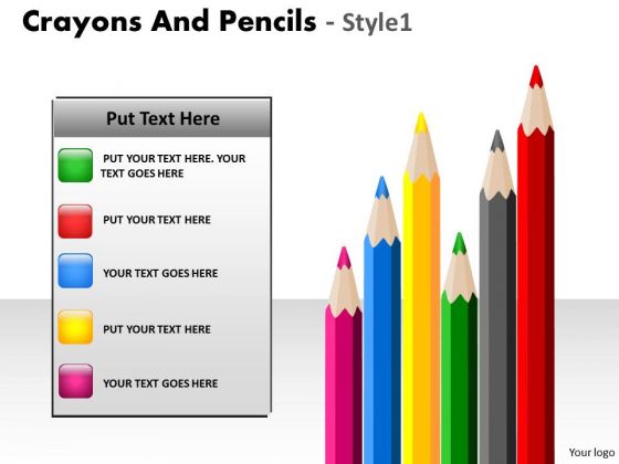 Marketing Diagram Crayons And Pencils Style 1 Business Framework Model