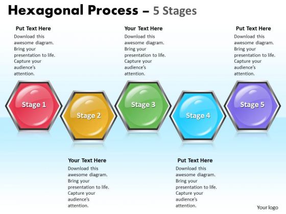 Marketing Diagram Hexagonal Process 5 Stages Consulting Diagram