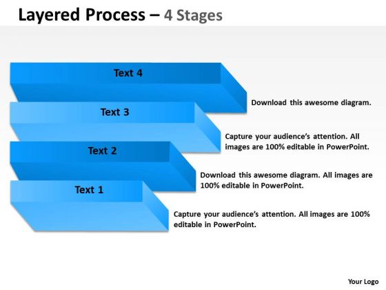 Marketing Diagram Layered Process With 4 Stages Consulting Diagram Marketing Diagram Layered Process With 4 Stages Consulting Diagram