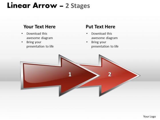 Marketing Diagram Linear Arrow 2 Stages