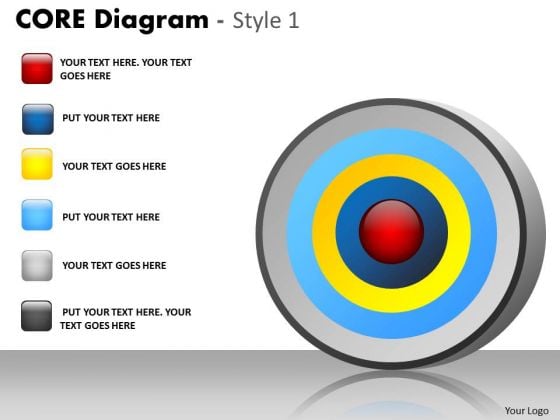Marketing Diagram Multicolored Core Diagram With Strategy Diagram