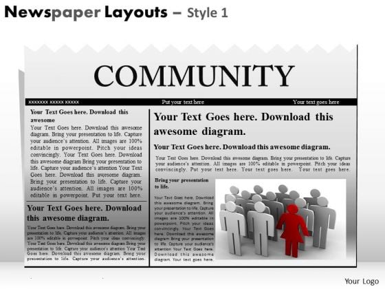 Marketing Diagram Newspaper Layouts Style Consulting Diagram