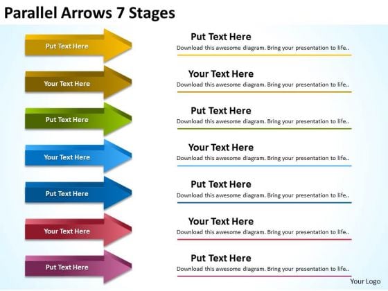 Marketing Diagram Parallel Arrows 7 Stages Sales Diagram Marketing Diagram Parallel Arrows 7 Stages Sales Diagram