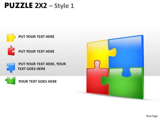 Marketing Diagram Puzzle 2x2 Style 1 Consulting Diagram Marketing Diagram Puzzle 2x2 Style 1 Consulting Diagram