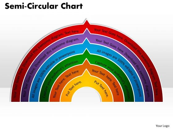 Marketing Diagram Semi Circular Chart PowerPoint Slides And Sales Diagram