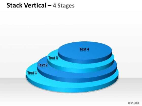Marketing Diagram Stack Vertical With 4 Stages Of Business Strategic Management